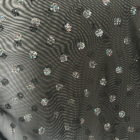 Top Shop mesh sheer polka dot sparkle top - Picture 5 of 6